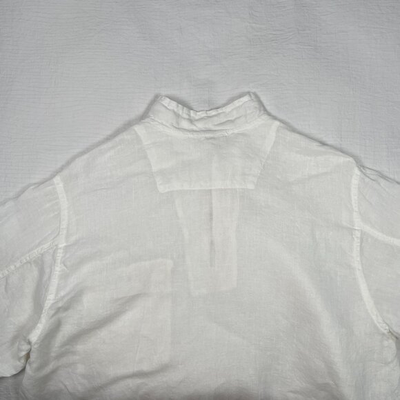 B.Loose Linen Blouse Long Sleeve Coastal Minimalist European Vacation Lagenlook - Picture 12 of 16